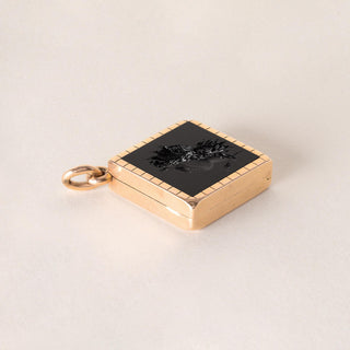 Victorian 14K Yellow Gold Carnelian Intaglio Pendant Locket