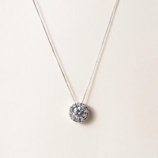 14K White Gold 1.20 Carat Diamond Necklace