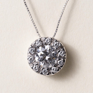 14K White Gold 1.20 Carat Diamond Necklace