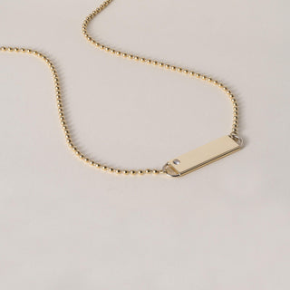 Vintage Cartier 18K Gold Diamond ID Bar Necklace