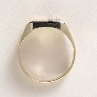 Vintage 14K Gents Diamond and Onyx Ring Band