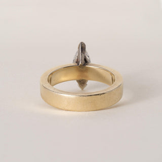 Vintage 14K Gold 1 Carat Elongated Marquise Diamond Solitaire Ring