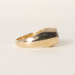 Vintage 14K Gold 0.50 Carat Evil Eye Diamond Dome Ring
