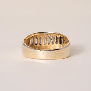 Vintage 14K Gold 1 Carat Diamond Baguette Channel Set Ring Band