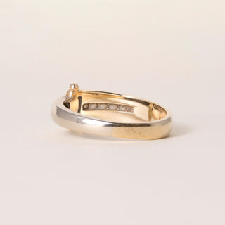 Vintage 14K Gold Channel Set Diamond Contemporary Ring Band