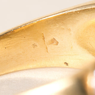 Vintage Italian 18K 2.60 Carats Mixed Cut Diamond Band Ring