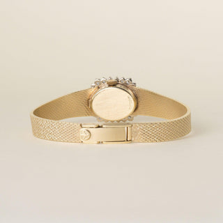 Vintage 14K Gold Mathey Tissot Ladies Diamond Cocktail Watch