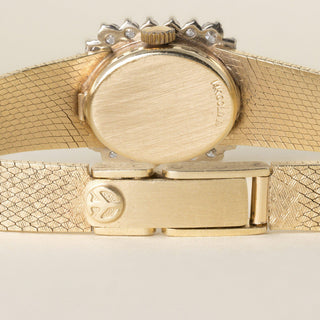 Vintage 14K Gold Mathey Tissot Ladies Diamond Cocktail Watch