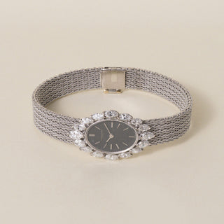 Vintage Vacheron Constantin 18K Gold 3.25 Carats Marquise Diamond Dress Watch