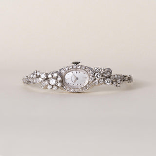 Vintage 14K Gold Hamilton 2 Carats Diamond Ladies Watch