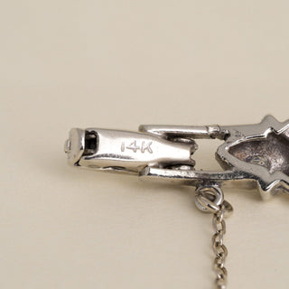 Vintage 1950s 14K White Gold Hamilton Diamond Cocktail Bracelet Watch