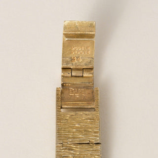 Vintage 1960s Piaget 18K Gold Square Champagne Dial Back Wind Bracelet Watch