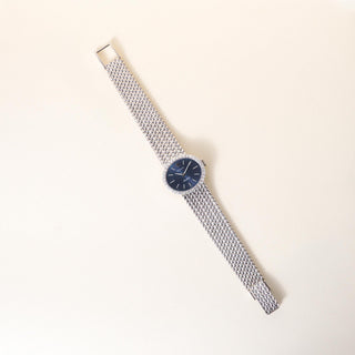 Vintage Rolex Orchid ladies Blue Face Diamond Cocktail Watch 18K Gold