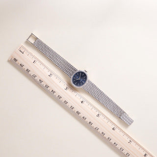 Vintage Rolex Orchid ladies Blue Face Diamond Cocktail Watch 18K Gold