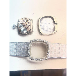 Vintage Omega Geneve 18K Gold Diamonds Cocktail Ladies' Wristwatch