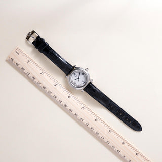 Vintage Chopard Happy Sport Diamonds and  Leather Strap S. Steel Watch