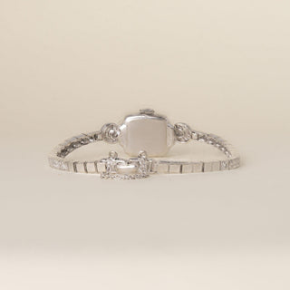 Vintage Lady Hamilton 1.25 Carats Diamonds Tonneau Shape Cocktail Watch 14K Gold