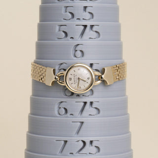 Vintage 1950 Cartier Paris 14K Yellow Gold Brick-Link Bracelet Watch