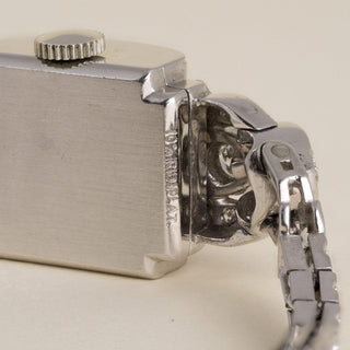 Vintage 1950s Art Deco Pery Platinum 2.50 Carat Diamond Cocktail Watch