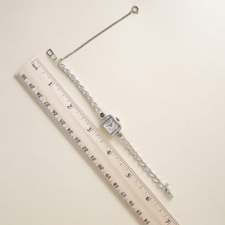 Art Deco Vintage 1960s Omega 14K White Gold 1 Carat Diamond Cocktail Watch