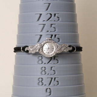 Vintage 1950s 14K White Gold Normandie Diamond Cocktail Watch