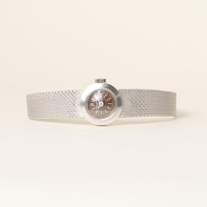 Vintage Patek Phillipe 18K Gold Brown Textured Dial Ladies Cocktail Watch