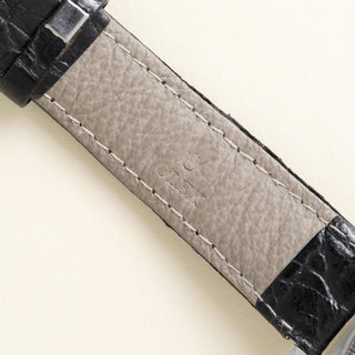 Vintage Rolex Oyster Perpetual Back Black Dial Leather Strap Watch