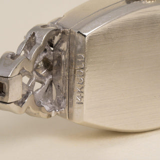 Vintage 1930s Hamilton 14K Gold Diamond Bezel Art Deco Ladies Cocktail Watch