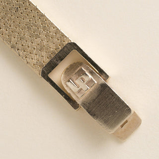 Vintage Lucien Piccard 14-Karat Yellow Gold Diamond Bezel Tiger Eye Watch