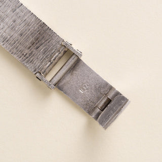 Omega De Ville Vintage 18-Karat White Gold Diamond and Blue Sapphire Watch
