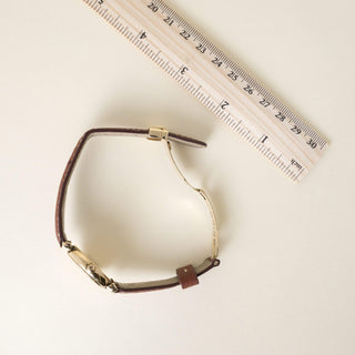 Vintage Rolex Cellini Peach Dial Brown Leather Strap 18K Yellow Gold Watch