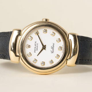 Vintage Rolex Cellini 18K Yellow Gold Diamond Dial Ladies Watch