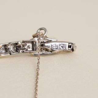 Vintage 1940s Hamilton Platinum and 14-Karat White Gold Diamond Cocktail Watch