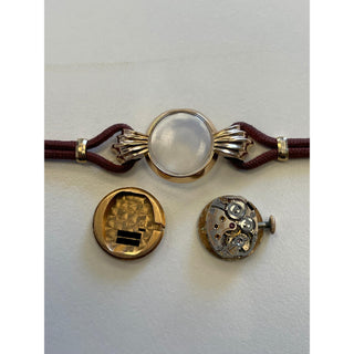 Vintage 1940s Longines 14k Rose Gold Circle Dial Ladies Cocktail Watch