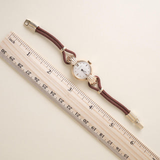 Vintage 1940s Longines 14k Rose Gold Circle Dial Ladies Cocktail Watch