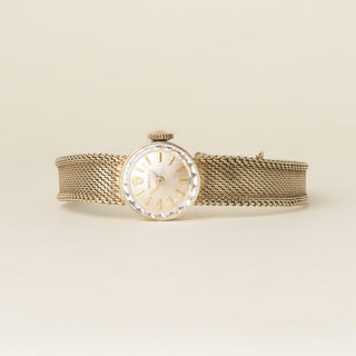Vintage 14K gold Rolex Ladies Mechanical Round Bezel Watch