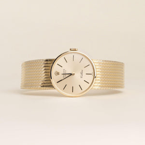 Vintage 18K Gold Rolex Cellini Round Bezel Ladies Watch