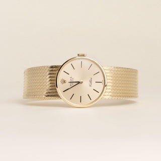 Vintage 18K Gold Rolex Cellini Round Bezel Ladies Watch
