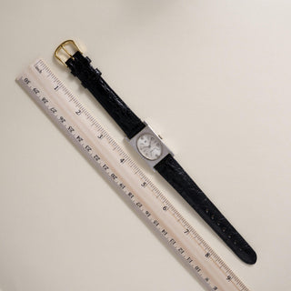 Vintage 14K Gold Hamilton Lord Lancaster R Model Leather Strap Mechanical Watch
