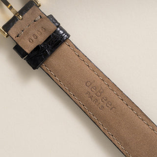 Vintage 14K Gold Hamilton Lord Lancaster R Model Leather Strap Mechanical Watch