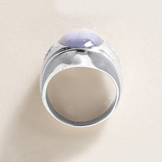 Vintage 14K Gold 13.50 Carat Lavender Star Sapphire Diamond Ring