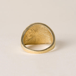 Vintage Open Weave Dome Ring 14K Yellow Gold