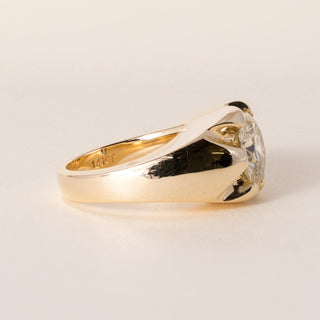 18K Gold 2.70 Carat Diamond GIA U-V VS1 Sunburst Solitaire Engagement Ring