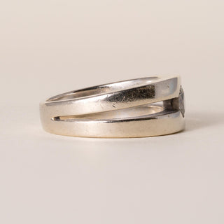 Vintage 14K Gold 0.35 Carat Diamond Split Shank Tension Set Ring Band