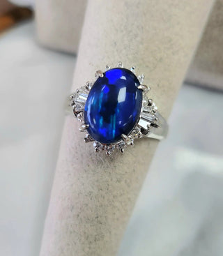 Vivid Blue 2.26 Carat Black Opal