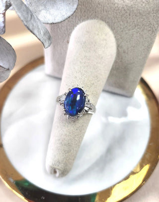 Vivid Blue 2.26 Carat Black Opal