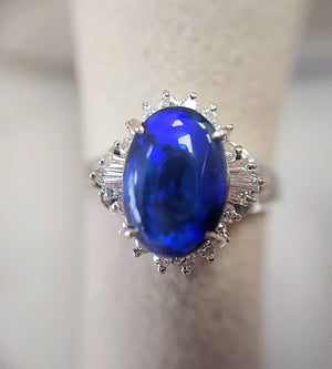 Vivid Blue 2.26 Carat Black Opal