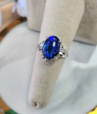 Vivid Blue 2.26 Carat Black Opal