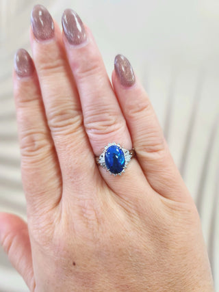 Vivid Blue 2.26 Carat Black Opal