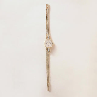 Vintage 14K Gold Ladies Classique Rolex Watch With Diamonds